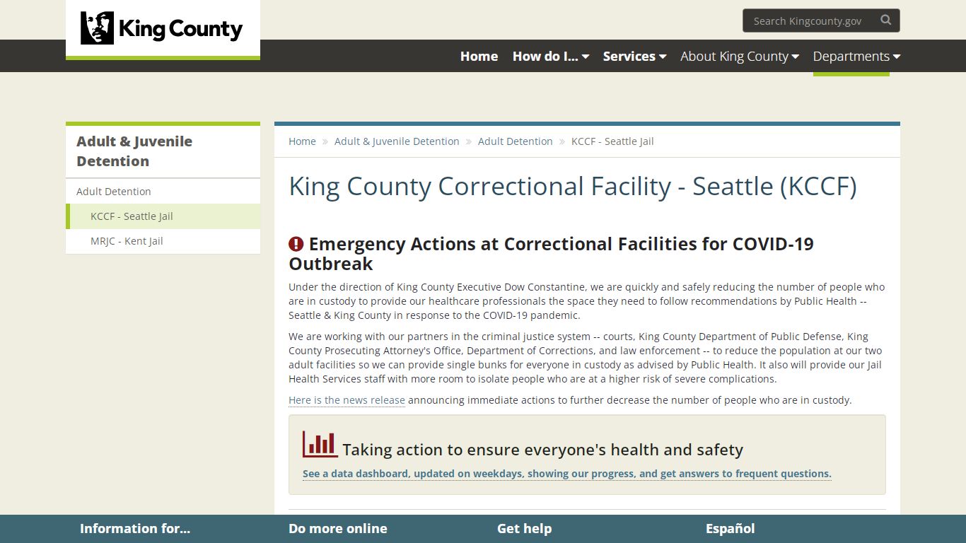 King County Correctional Facility - Seattle (KCCF)